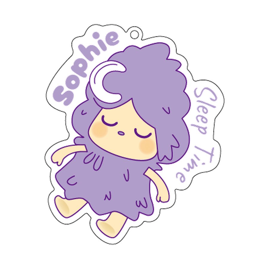 植睡眠壓克力鑰匙圈 Sleep Acrylic Keyring